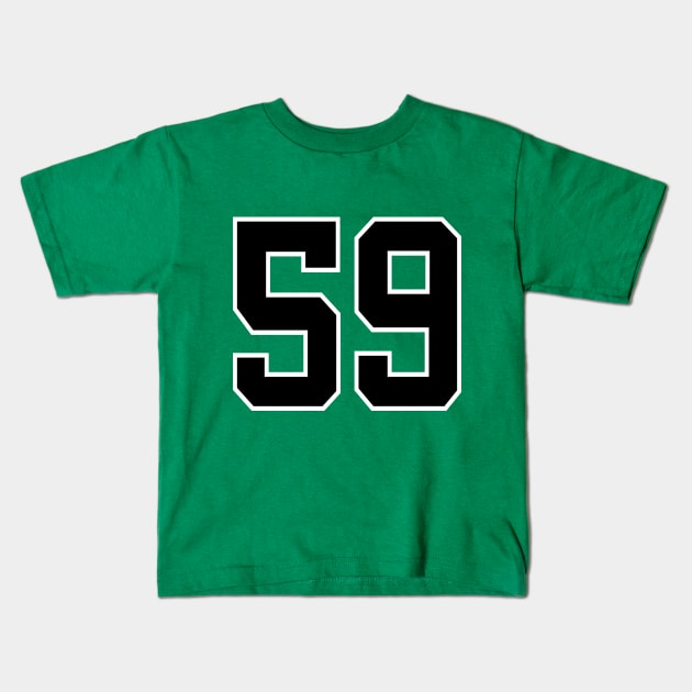 Number 59 Kids T-Shirt by colorsplash